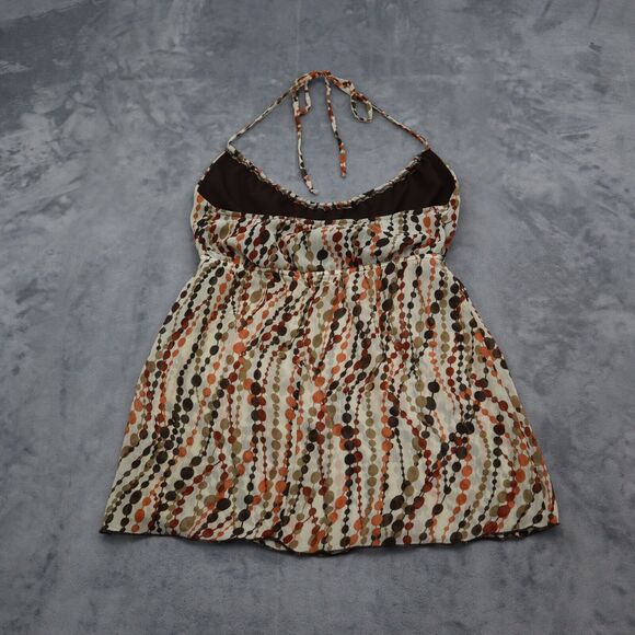 IZ Byer Shirt Womens S Multicolor Polka Dots Strap VNeck Sheer Sleeveless Blouse - Picture 9 of 16